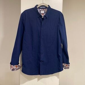 Men’s Denim and Flower Ricky Singh button down
